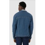 Jaqueta Masculina Bolso Funcional Em Jeans Com Elastano