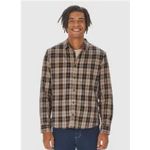Camisa Masculina Xadrez Manga Longa Em Algodão Sarjado