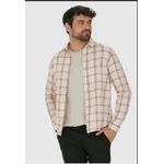 Camisa Masculina Xadrez Manga Longa Em Algodão Sarjado