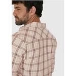 Camisa Masculina Xadrez Manga Longa Em Algodão Sarjado