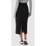 Saia Midi Feminina Fenda Costas Em Moletom Stretch Flanelado