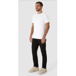 Camiseta Básica Masculina Bordado Peitoral Em Algodão