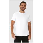 Camiseta Básica Masculina Bordado Peitoral Em Algodão