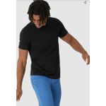 Camiseta Básica Masculina Bordado Peitoral Em Algodão