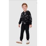 Conjunto Infantil Menino Jaqueta Com Capuz Em Moletom Flanelado Malwee Kids
