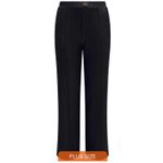Lunender Mais Mulher - Calça Flare com Bolsos em Malha Crepe Preto