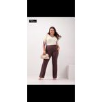 Lunender Mais Mulher - Calça Bailarina com Nervuras em Malha 