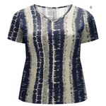 Blusa Estampada De Mangas Curtas Plus Size Em Malha