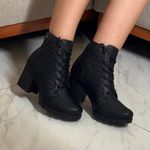 Bota Coturno de Salto Bloco Preta