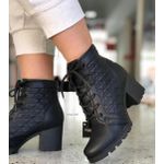 Bota Coturno de Salto Bloco Preta