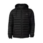 Jaqueta Masculina Puffer Gangster Com Capuz Removível Preta