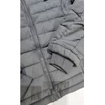 Jaqueta Masculina Puffer Gangster Com Capuz Removível Cinza