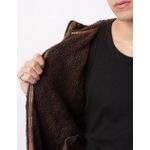 Jaqueta Moletom Masculina Gangster Peluciada Jacquard Marrom