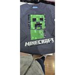 Camiseta Manga Longa Brandili 55827 Infantil Minecraft Meia Malha 