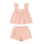 Colorittá - Conjunto Bebê Eco Listrado Colorittá Rosa