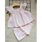Colorittá - Conjunto Bebê Eco Listrado Colorittá Rosa
