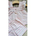 Colorittá - Conjunto Bebê Eco Listrado Colorittá Rosa
