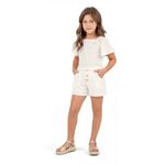 CONJ FEM BL E SHORT TECIDO TEXTURIZADO BRANCO
