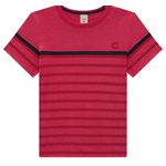 Conjunto Menino Camiseta Listrada Em Malha Linho - Carinhoso