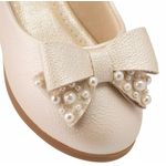 Sapatilha Infantil Klin Princesa Mini Laço de Pérola Com Tiara 