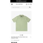 Polo Masculina Plus Size Cotton Leve Diametro Verde