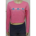 Blusa Infantil Stitch Rosa Chiclete Fakini