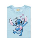 Blusa Infantil Stitch Azul Claro Fakini