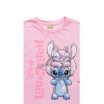 Blusa Infantil Stitch Rosa Pétala Fakini