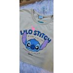 Blusa Feminina Infantil Lilo & Stitch Bege
