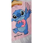 Blusa Feminina Infantil Lilo & Stitch Rosa