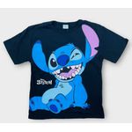 Camiseta Feminina Juvenil T-shirt Lilo & Stitch Preta