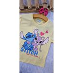 Blusa Feminina Infantil Lilo & Stitch Amarela 