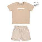 Conjunto Infantil Tecido Eco Menino Colorittá Marrom