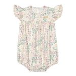 Body Bebê Menina Floral Com Renda Colorittá Bege