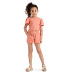 Conjunto Infantil Menina Texturizado Colorittá Laranja