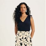 Blusa Feminina Alças Com Amarração Marialícia