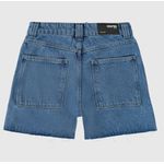 Shorts Feminino Mom Recorte E Barra Desfiada Em Jeans 100% Algodão - ENFIM
