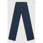 Calça Feminina Reta 90's Cintura Alta Em Jeans 100% Algodão - ENFIM