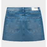 Shorts Saia Curta em Jeans com Cintura Alta Azul