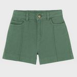 Shorts Feminino Mom Nervura Frontal Em Sarja 100% Algodão - ENFIM