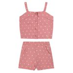 Conjunto Infantil Menina Linho Bordado Colorittá Rosa