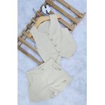 Conjunto em Linho Colete e Shorts Infantil Menina