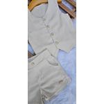 Conjunto em Linho Colete e Shorts Infantil Menina