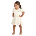 Conjunto Infantil Menina Bordado Vazado Colorittá Bege