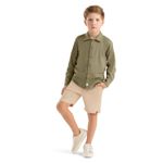 Camisa Infantil Menino Manga Longa Linho Colorittá Verde