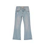 Calça Menina Flare Cintura Média Em Jeans Stretch Carinhoso