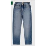 Calça Infantil Menina Mom Cós Ajustável Em Jeans Moletom Malwee Kids