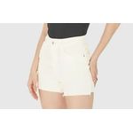 Shorts Feminino Cintura Alta Em Sarja Com Elastano