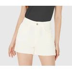 Shorts Feminino Cintura Alta Em Sarja Com Elastano