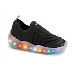 Tênis Casual Bibi Led Infantil Preto
